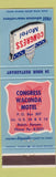 Matchbook Cover - Congress Motel Waconda Beloit KS