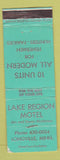 Matchbook Cover - Lake Geion Motel Longville MN WORN