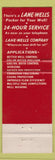 Matchbook Cover - Lane Wells Valve Ring Seals