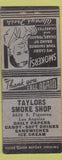Matchbook Cover - Taylors Smoke Shop Los Angeles CA WEAR BOBTAIL