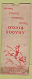 Matchbook Cover - Amador Rodeo Jackon CA WORN BOBTAIL