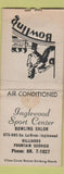 Matchbook Cover - Inglewood Bowling CA Billiards WEAR BOBTAIL