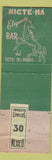 Matchbook Cover - Hotel Del Pardo Mexico WORN