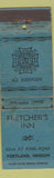 Matchbook Cover - Fletcher's Inn Portland OR VFW WORN KING MIDAS