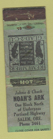 Matchbook Cover - Noah's Ark Salem OR WORN