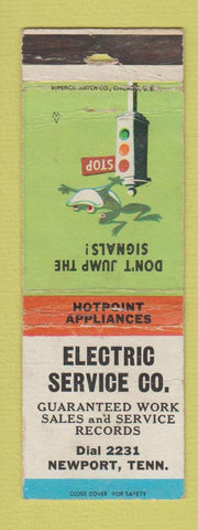 Matchbook Cover - Electric Service Newport TN WEAR