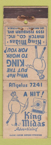 Matchbook Cover - King Midas Matchbooks Los Angeles CA WORN