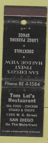 Matchbook Cover - Tom Lai's Restaurant San Diego cA