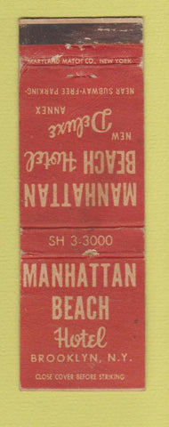 Matchbook Cover - Manhattan Beach Hotel Brooklyn NY WEAR