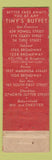 Matchbook Cover - Tiny's Waffle Shop San Francisco Oakland CA CROWN POOR