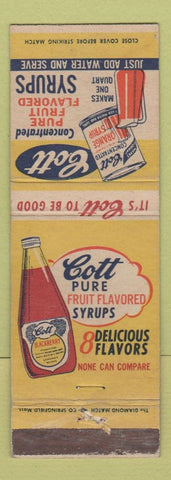 Matchbook Cover - Cott Drink Syrup soda? WEAR