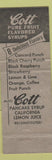 Matchbook Cover - Cott Drink Syrup soda? WEAR