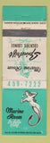 Matchbook Cover - Marine Room La Jolla CA Mermaid WORN