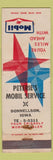 Matchbook Cover - Peterie's Mobil oil gas Donnellson IA WEAR
