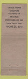 Matchbook Cover - Corner Bar Omaha NE ADVANCE WEAR