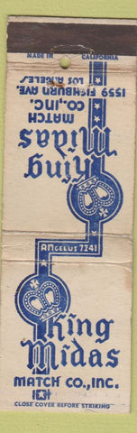 Matchbook Cover - King Midas Matchbooks Los Angeles CA WEAR