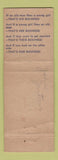 Matchbook Cover - Fairmont Livestock Sales Fairmont MN low phone pinup WORN