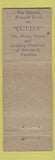 Matchbook Cover - Cutter Labs Berkeley CA cattle WORN
