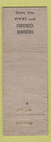 Matchbook Cover - Parker House Mendota WORN