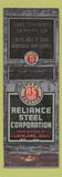 Matchbook Cover - Reliance Steel Cleveland OH POOR