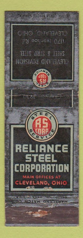 Matchbook Cover - Reliance Steel Cleveland OH POOR