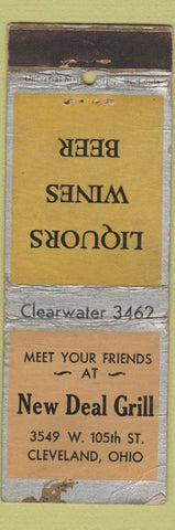 Matchbook Cover - New Deal Grill Cleveland OH WORN