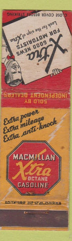 Matchbook Cover - Macmillan oil gas CROWN WORN