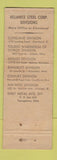 Matchbook Cover - Steel Services Reliance Corp Cleveland OH WEAR