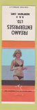 Matchbook Cover - Freamo Enterprises Renfrew ON pinup