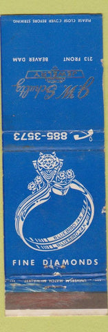 Matchbook Cover - JW Shultz Jewelery Beaver Dam WI WEAR