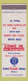 Matchbook Cover - American Legion Flora Rexall Drugs low phone Lamar Colorado