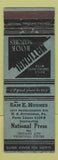 Matchbook Cover - Sam E Hughes National Press Matchbooks Pittsburgh PA