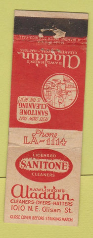 Matchbook Cover - Aladdin Cleaners Portland OR WEAR