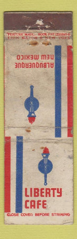 Matchbook Cover - Liberty Cafe Albuquerque NM feature POOR
