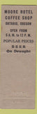 Matchbook Cover - Hotel Moor Ontario OR Pheasant WEAR