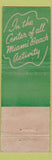 Matchbook Cover - Governor Hotel Miami Beach FL WEAR