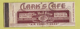 Matchbook Cover - Clark's Cafe Fort Collins Colorado POOR WRITING