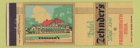 Matchbook Cover - Zehnder's Frankenmuth MI
