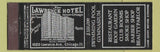 Matchbook Cover - Lawrence Hotel Chicago IL Lion Canada 1929 WEAR