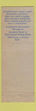 Matchbook Cover - Hotel Saint Louis Quebec City QC
