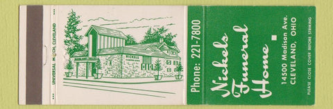 Matchbook Cover - Nickels Funeral Home Cleveland OH