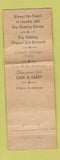 Matchbook Cover - Fine Arts Laundry Detroit MI POOR