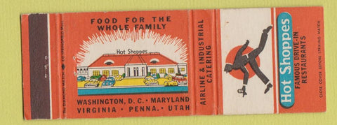 Matchbook Cover - Hot Shoppes Drive In Washington DC MD PA VA UT