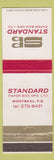 Matchbook Cover - Standard Paper Box Montreal QC