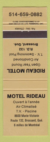 Matchbook Cover - Motel Rideau Brossard QC