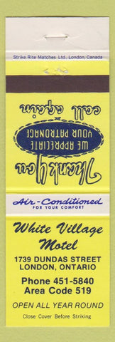 Matchbook Cover - White Village Motel London ON