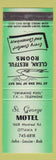 Matchbook Cover - St George Motel Ottawa ON green