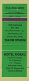 Matchbook Cover - Motel Rideau Brossard QC green