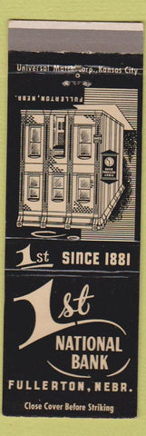 Matchbook Cover - 1st National Bank Fullerton NE WEAR