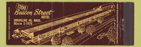 Matchbook Cover - 1200 Beacon Street Hotel Brookline MA